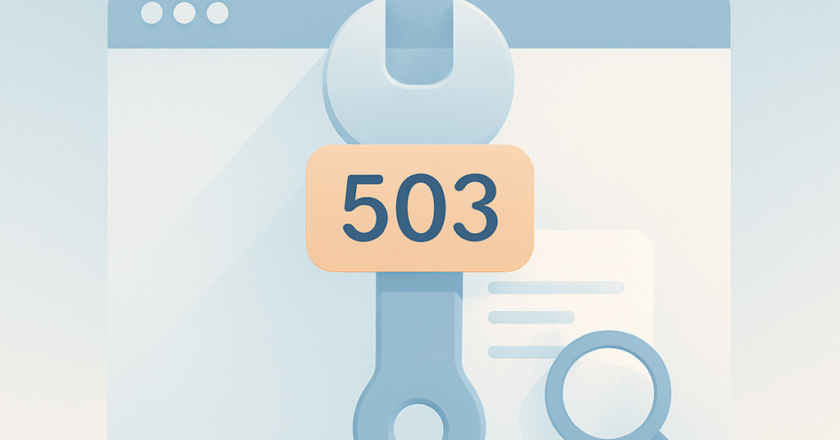 Foutcode 503 oplossen