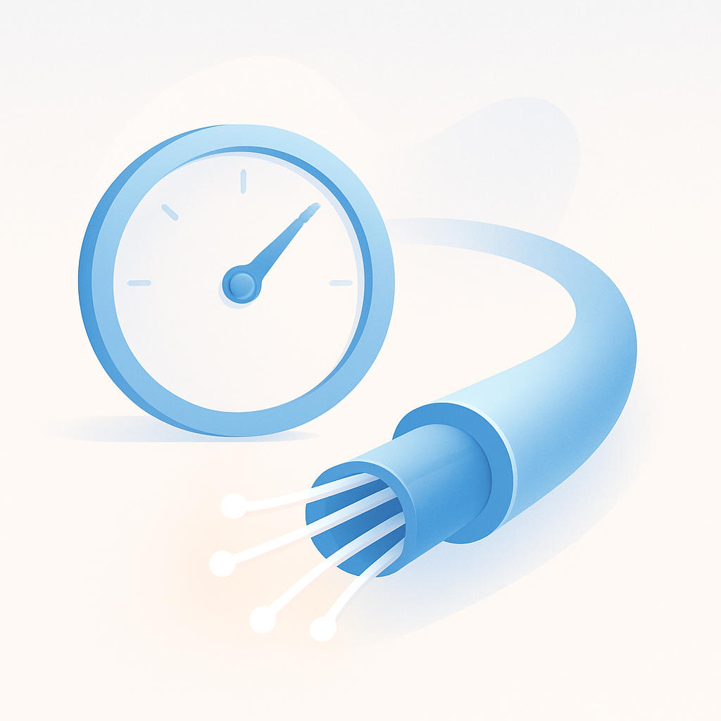 Snelheid van glasvezel